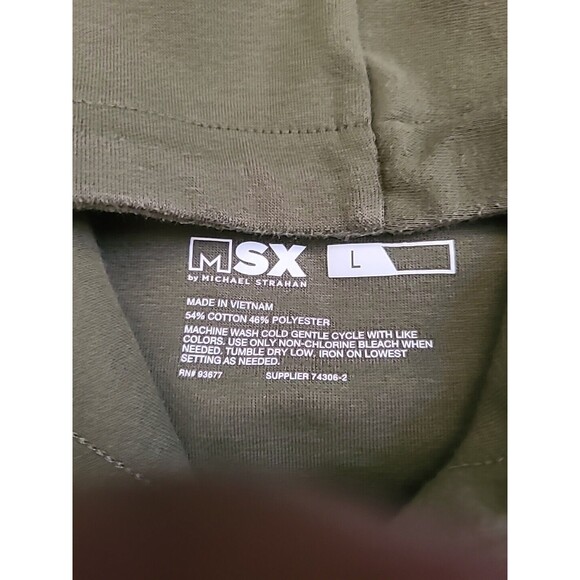 MSX By Michael Strahan OLIVE LRG Premium Ultra Soft Hoodie Jacket GYM Streetwear - Picture 4 of 7